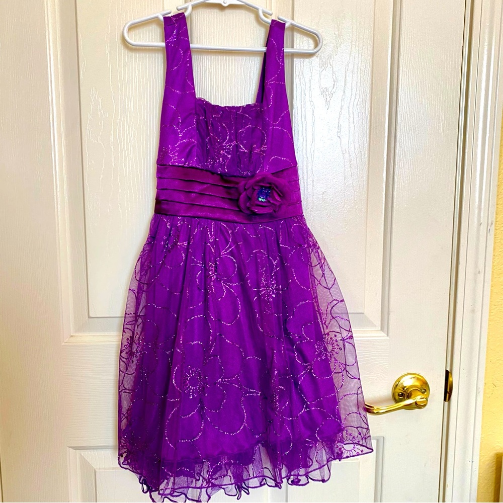 My Michelle Pretty Purple Girls Dress Size 7